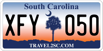 SC license plate XFY050