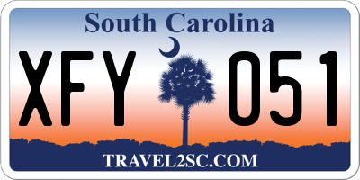 SC license plate XFY051