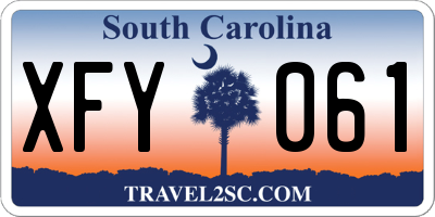 SC license plate XFY061
