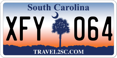 SC license plate XFY064
