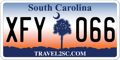 SC license plate XFY066