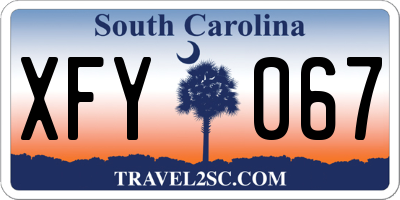 SC license plate XFY067