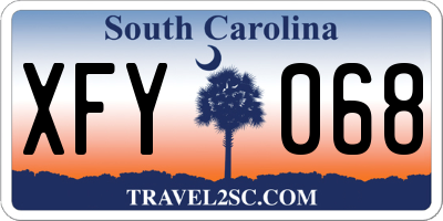SC license plate XFY068