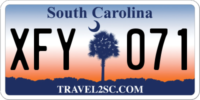 SC license plate XFY071