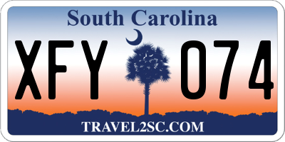 SC license plate XFY074