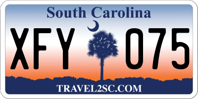 SC license plate XFY075