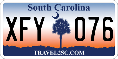 SC license plate XFY076