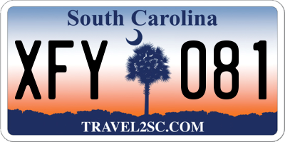 SC license plate XFY081