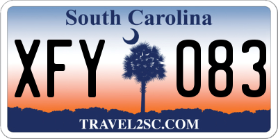 SC license plate XFY083