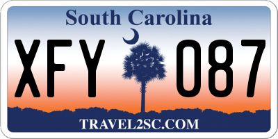 SC license plate XFY087