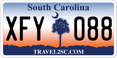SC license plate XFY088