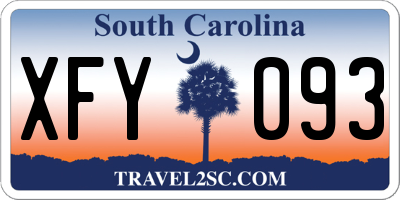 SC license plate XFY093