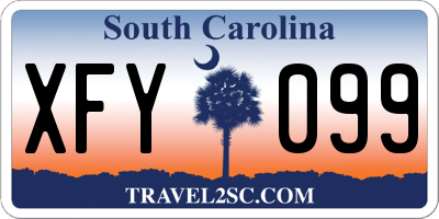 SC license plate XFY099