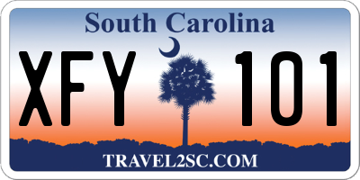 SC license plate XFY101