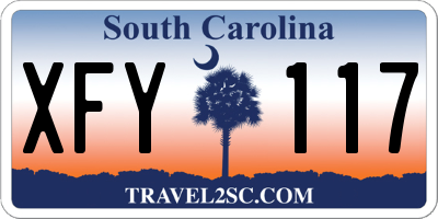 SC license plate XFY117