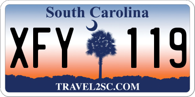 SC license plate XFY119