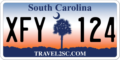 SC license plate XFY124