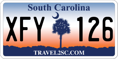 SC license plate XFY126
