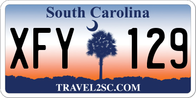 SC license plate XFY129