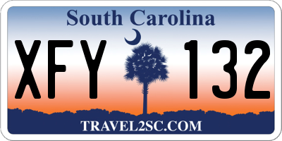 SC license plate XFY132
