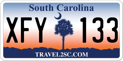 SC license plate XFY133