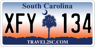 SC license plate XFY134