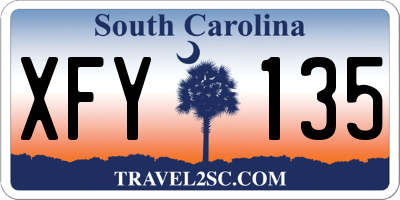 SC license plate XFY135