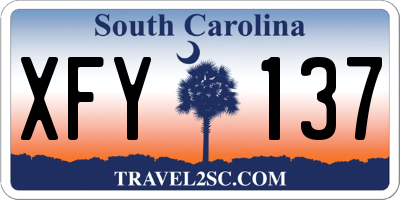 SC license plate XFY137