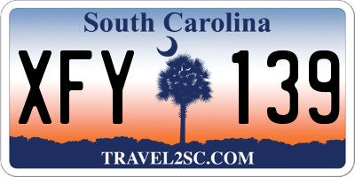 SC license plate XFY139
