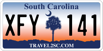 SC license plate XFY141