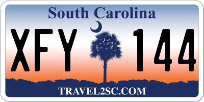 SC license plate XFY144
