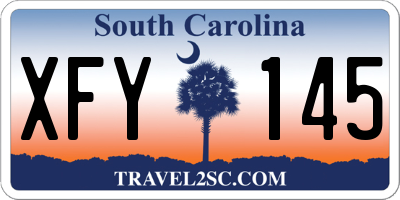 SC license plate XFY145