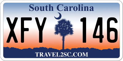 SC license plate XFY146