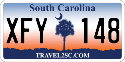 SC license plate XFY148