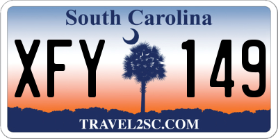 SC license plate XFY149