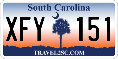 SC license plate XFY151