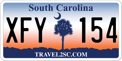 SC license plate XFY154