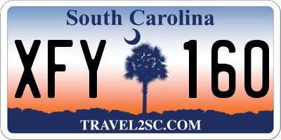 SC license plate XFY160