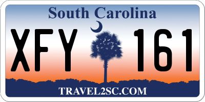 SC license plate XFY161