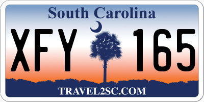 SC license plate XFY165