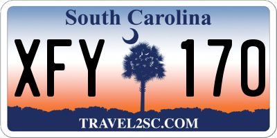 SC license plate XFY170