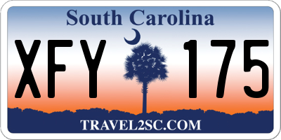 SC license plate XFY175