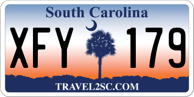 SC license plate XFY179