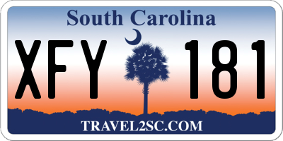 SC license plate XFY181