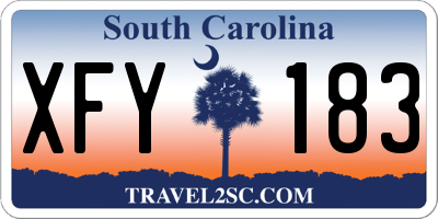 SC license plate XFY183