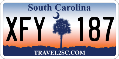 SC license plate XFY187