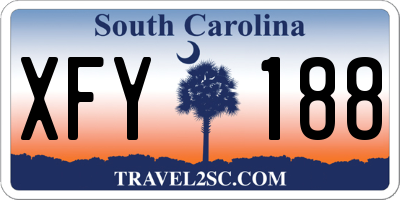 SC license plate XFY188