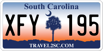 SC license plate XFY195