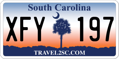SC license plate XFY197