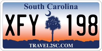 SC license plate XFY198